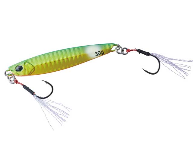 つり具 ｔｅｎ ｅｃ本店 ダイワ ｄａｉｗａ サムライジグ マダイチューン ３０ｇ ８５ｍｍ 真鯛ジギング用メタルジグ 前後アシストフック付き カラー 不夜城グローベリー